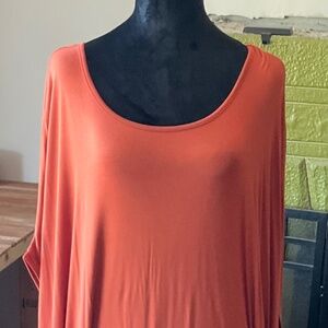 The Mogan Orange Draped Caftan - size L